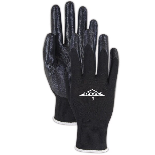 Magid Coated Gloves, 4 Abrasion Level, Black, 5 12 PK GP161-5 - main